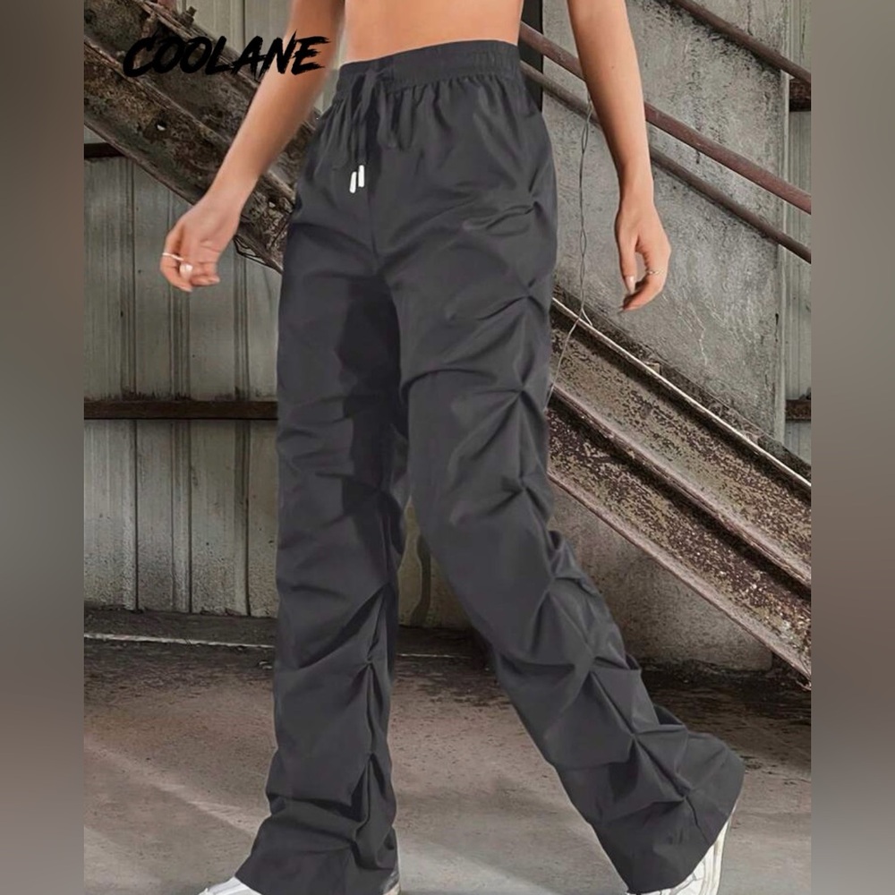 Black Women's Cargo-Style Jogger Pants
